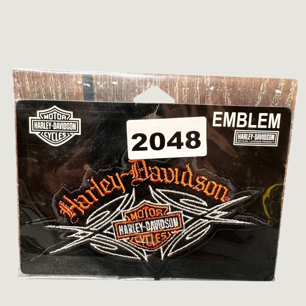 NEW 2007 Harley Davidson 5" Embroidered Sew Patch Emblem Orange Tribal Rare Y2K